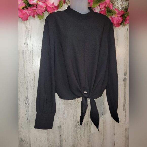 NWT Avec Les Filles Tie Front Blouse - Picture 4 of 11